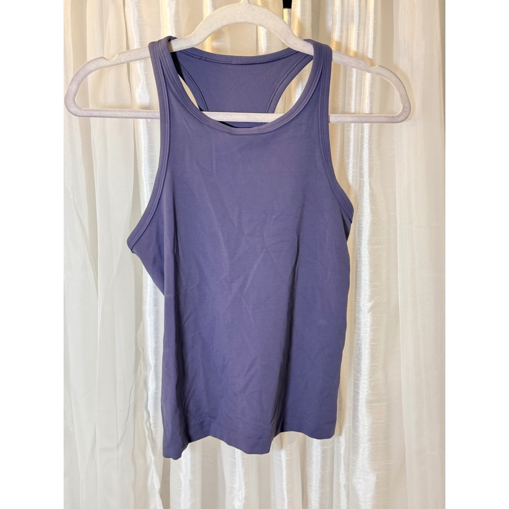 Lululemon Invigorate Training Tank Top Womens Purple Racerback Shelf Bra